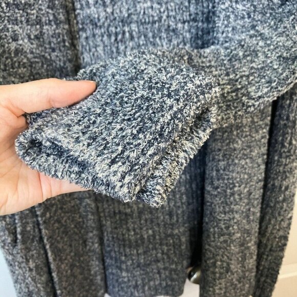 Barefoot Dreams Cozychic Lite Fuzzy Blue  Long Open Cardigan Womens Medium - Picture 4 of 7